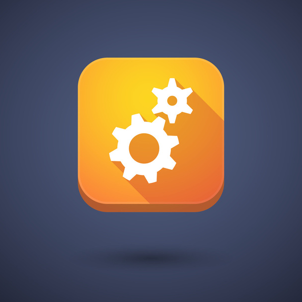 App button with two gears - Vector, afbeelding