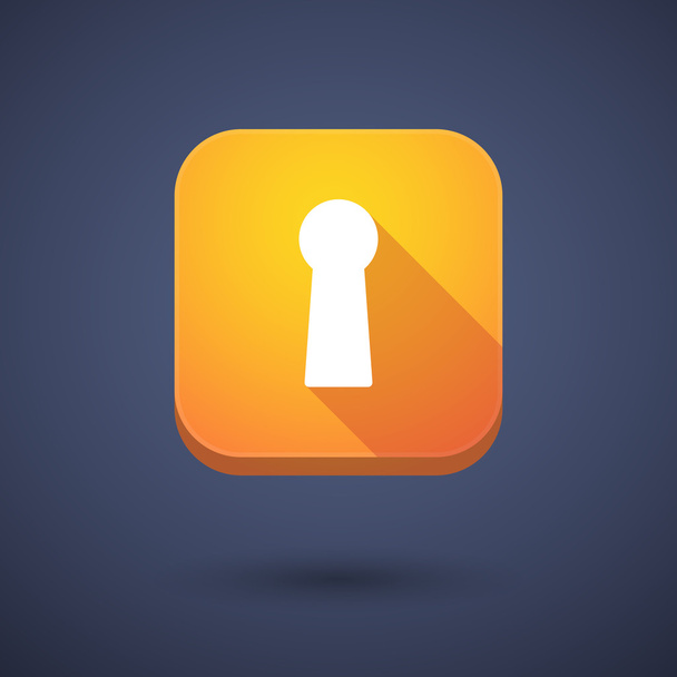 Botão de aplicativo com um buraco de chave
 - Vetor, Imagem