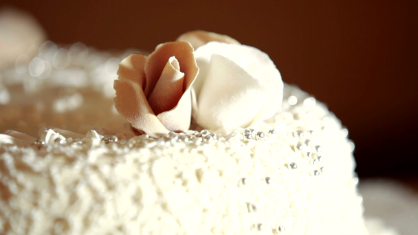 Ciasto z krem kwiat - Materiał filmowy, wideo