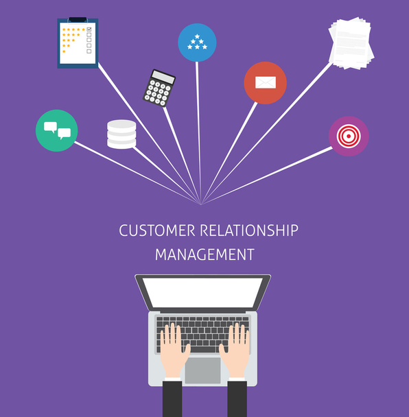 управління відносинами з клієнтами CRM
 - Вектор, зображення