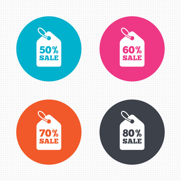 Sale price tag icons. - Vector, afbeelding