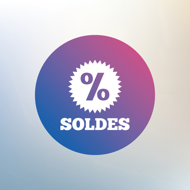 Soldes - Sale in French sign - Vetor, Imagem