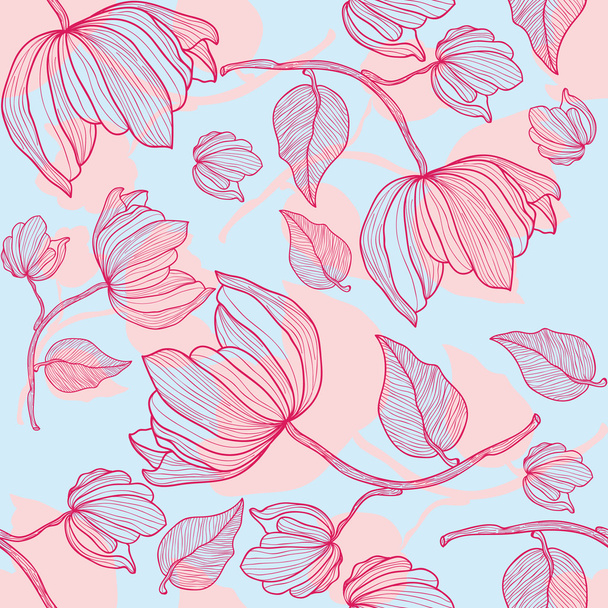 Flowers pattern background image - Vector, Image