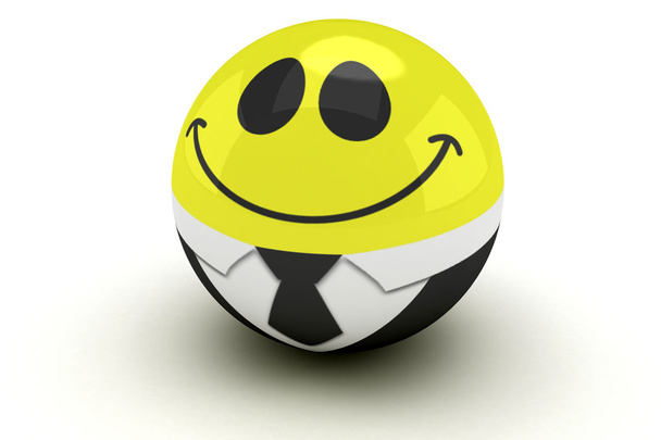 Isolated glossy 3d standard smiling smiley - Foto, imagen