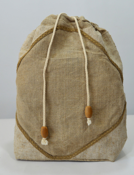Handmade flax backpack - Photo, Image