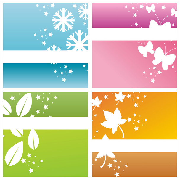 Colorful seasonal backgrounds - ベクター画像