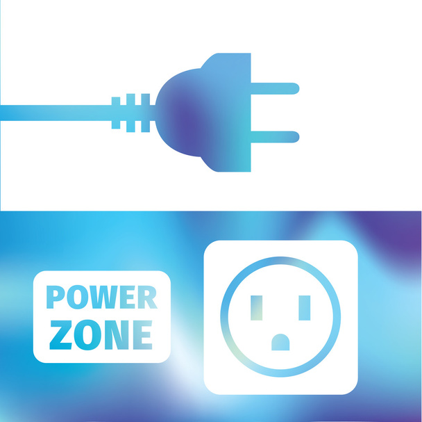 Elektrické připojení - připojení a socket - symbol elektřina - Vektor, obrázek