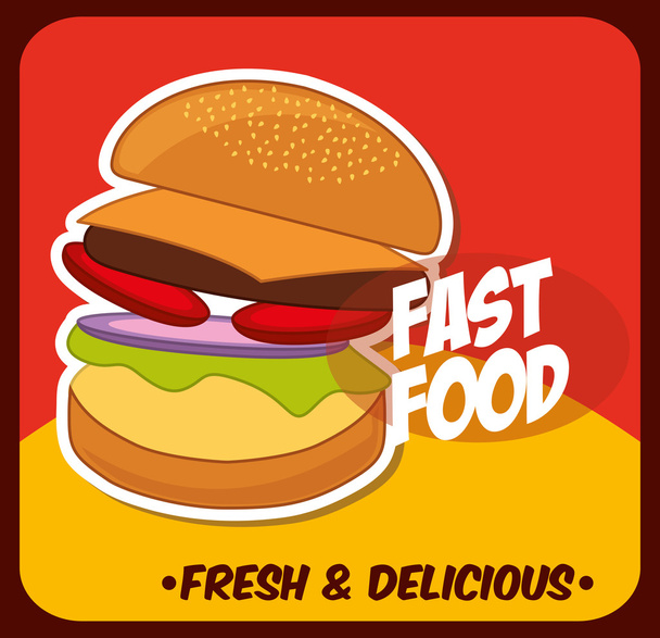 Fast food visual design - Vektori, kuva