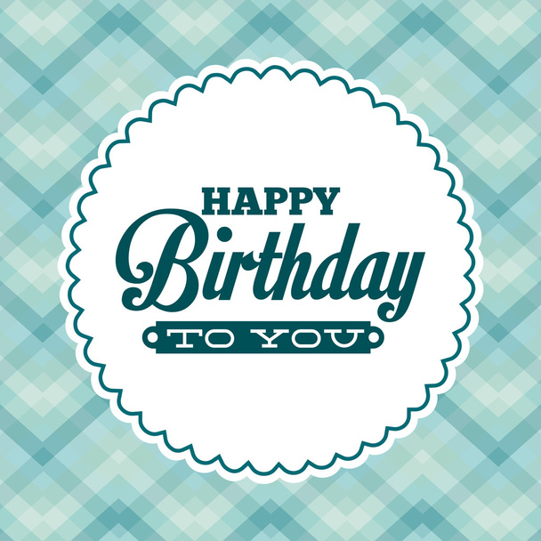Happy birthday greeting card - Vector, imagen