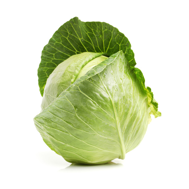 Fresh whole green cabbage - Foto, afbeelding