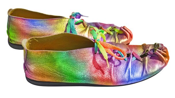 Signore divertenti scarpe arcobaleno
 - Foto, immagini