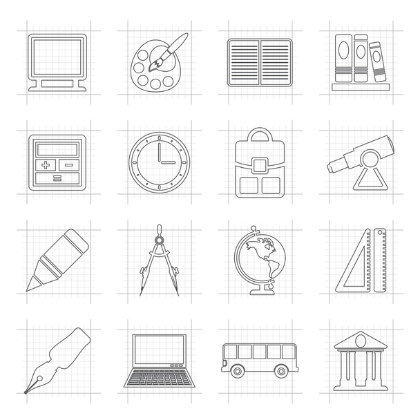School and education icons - Vecteur, image