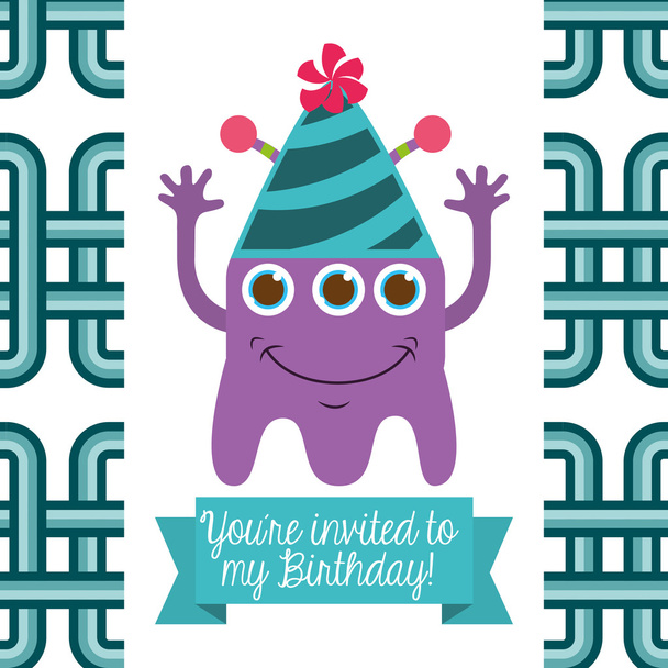 birthday invitation - Vector, imagen