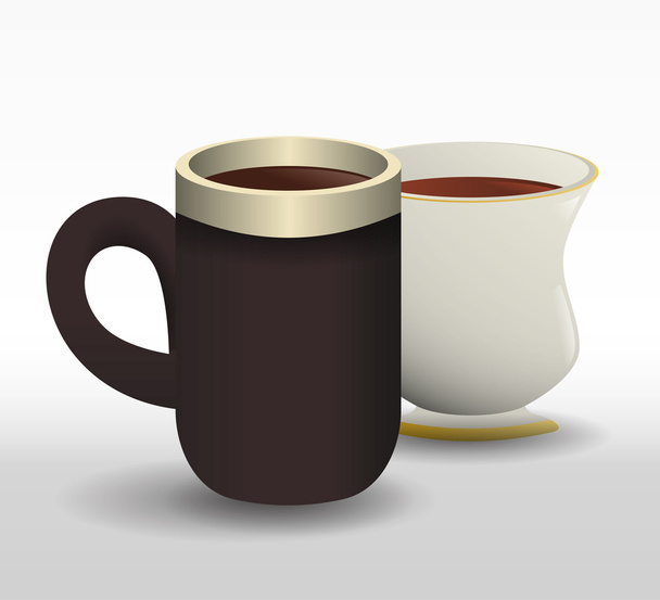 kahve zaman tasarımı  - Vektör, Görsel