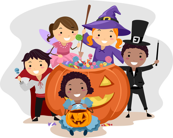 dzieci Halloween - Zdjęcie, obraz
