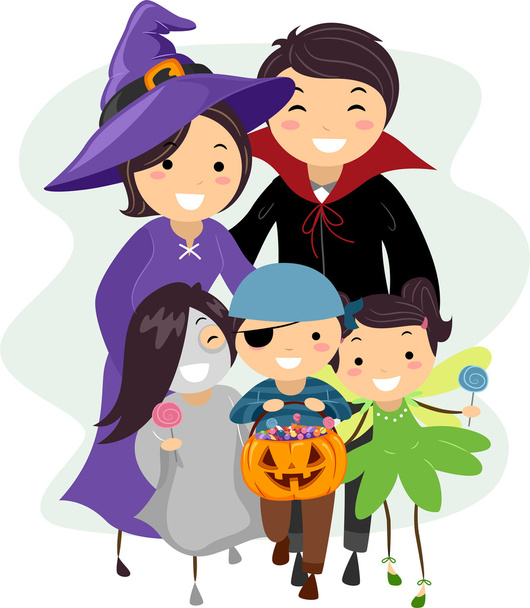 Halloween-Familie - Foto, Bild