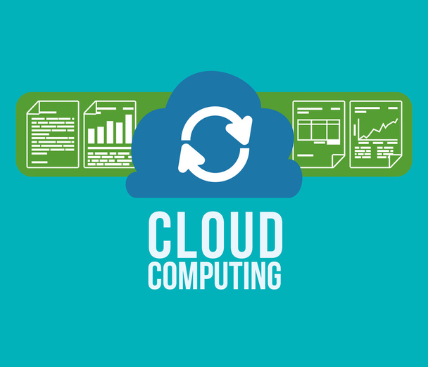 Cloud computing ontwerp - Vector, afbeelding