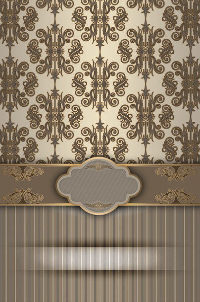 Vintage background with patterns and frame. - Foto, immagini
