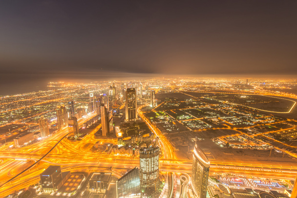 Πανόραμα της νύχτας Ντουμπάι κατά τη δύση - Φωτογραφία, εικόνα