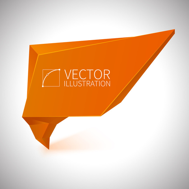 Shiny orange vector banner. - Vetor, Imagem