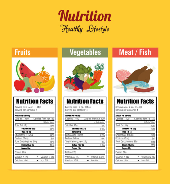 Healthy food visual design - Vector, Image