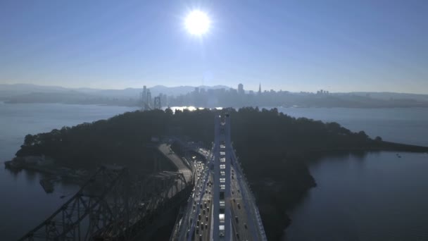 New Bay Bridge Old Bay Bridge San Francisco - Materiał filmowy, wideo