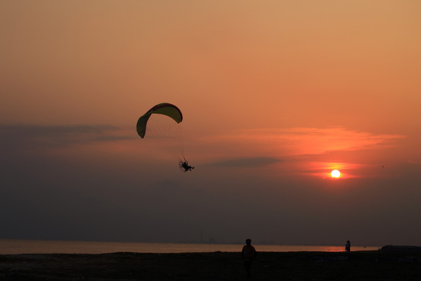 Paramotor and sunset - Photo, image