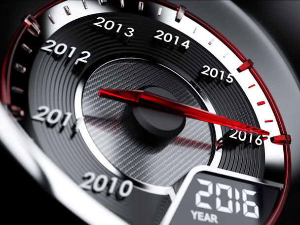 2016 year car speedometer - Photo, Image
