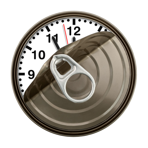 Clock in can. Time concept. - Photo, Image