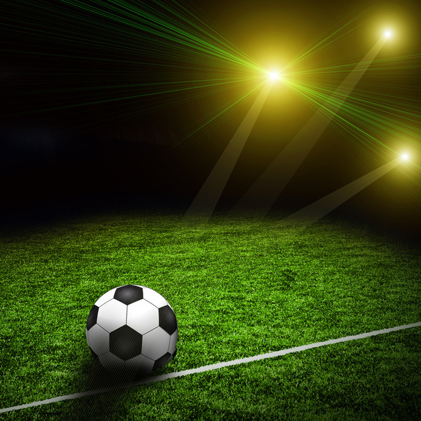 Fußball auf der grünen Wiese  - Foto, Bild