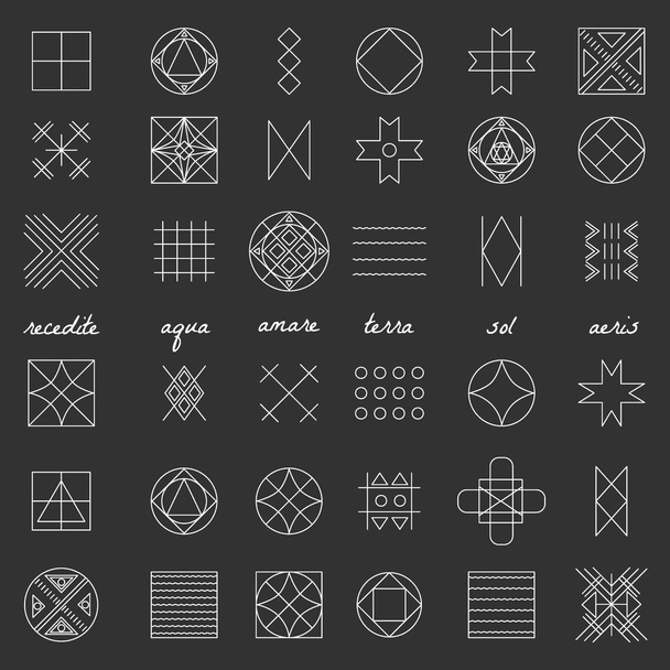Set of geometric hipster shapes46 - Vektör, Görsel