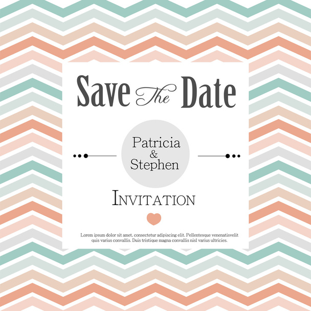wedding invitation, announcement  card - Vector, Image