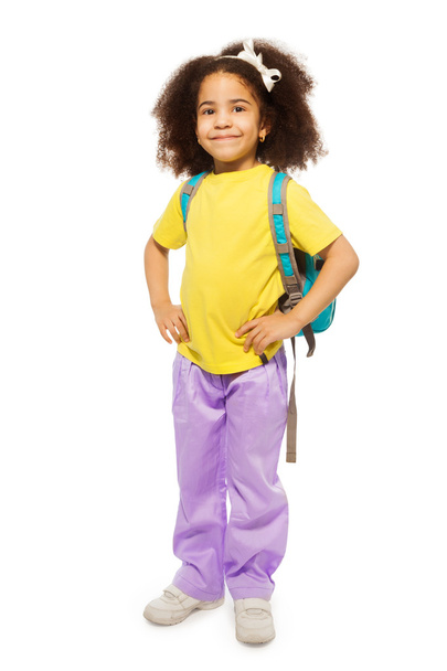 African girl with rucksack - Photo, Image