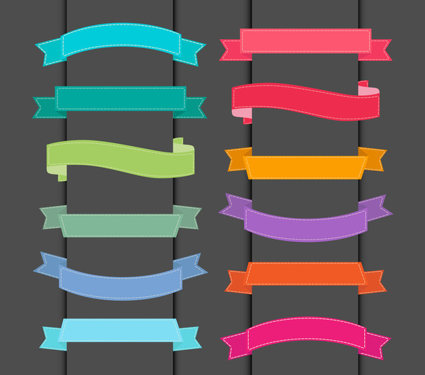 Set of colorful ribbons - Wektor, obraz