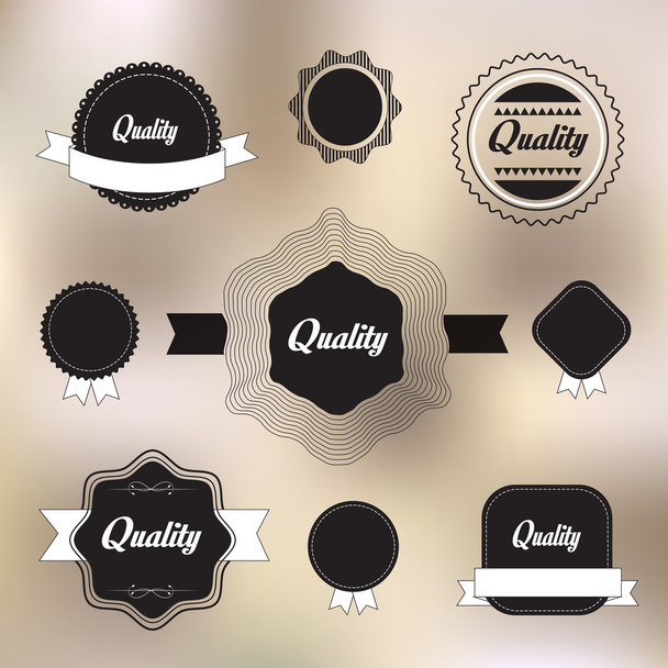 ribbons and labels set - Vector, Image