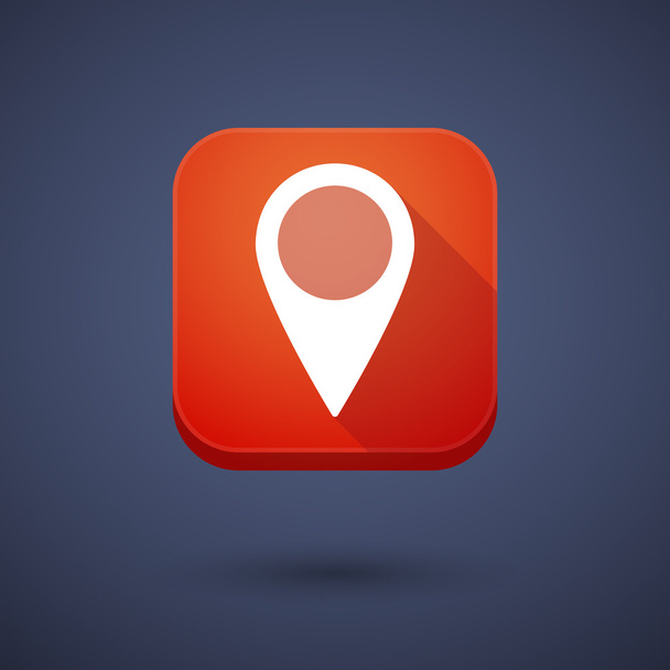 App button with a map mark - Wektor, obraz