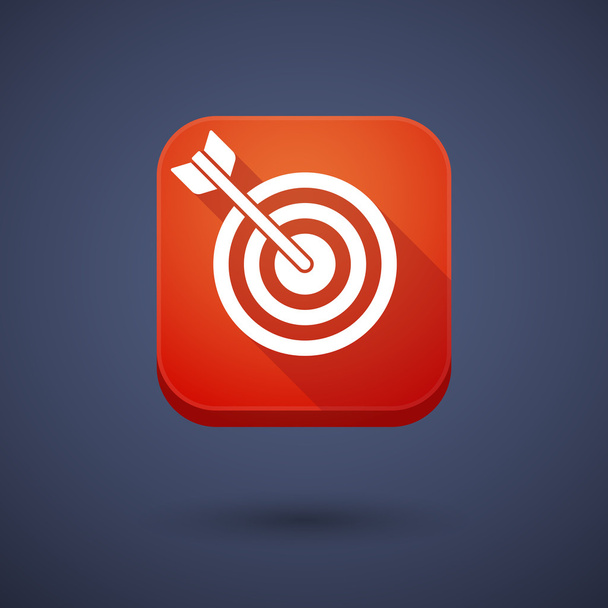App button with a dart board - Wektor, obraz