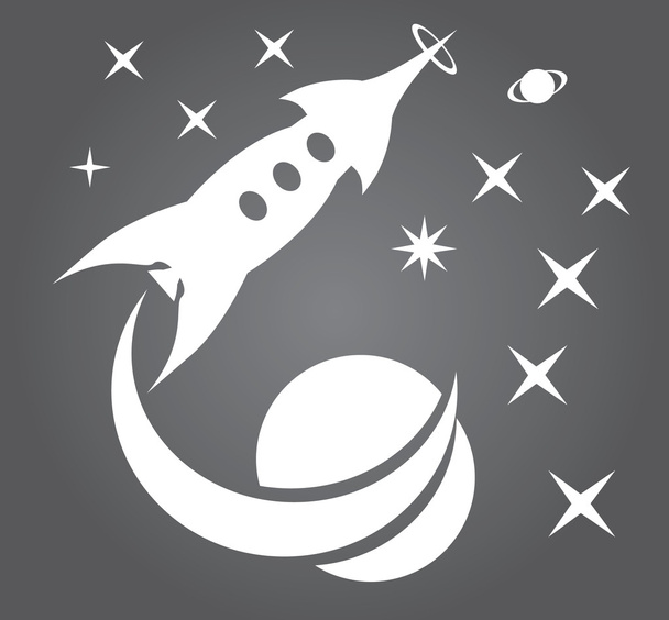 Simple web icon in vector: space - Διάνυσμα, εικόνα
