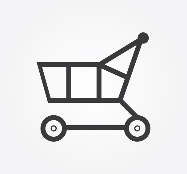 Simple web icon in vector: shopping basket - Vektör, Görsel