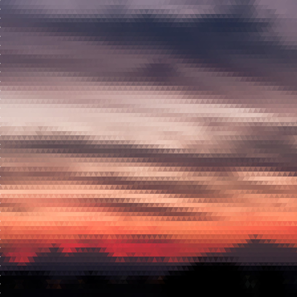 Retro Sonnenuntergang Muster geometrischer Formen - Vektor, Bild