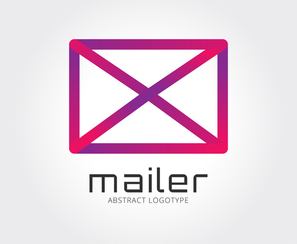 Abstraktní mail logo šablona pro značky a design - Fotografie, Obrázek
