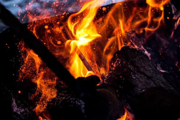 Burning fire flame - Fotoğraf, Görsel
