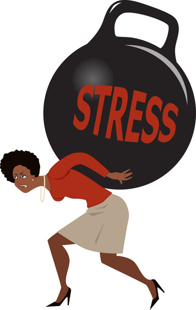 Woman and stress - Vector, afbeelding