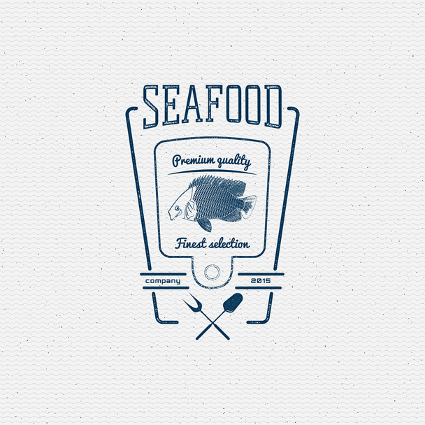 Seafood badges logos and labels for any use - Photo, Image
