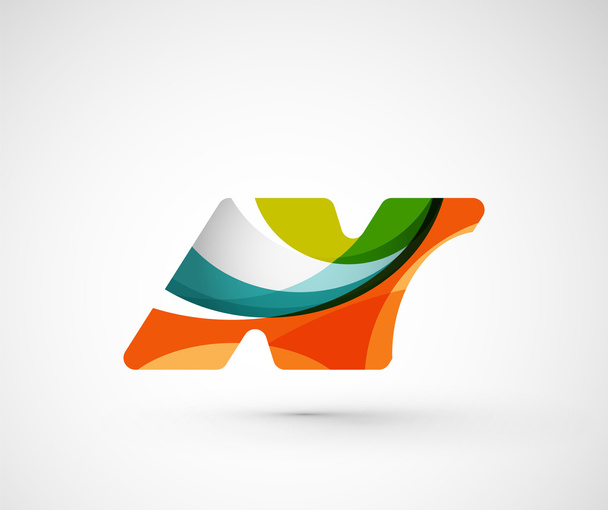 Abstract geometric company logo N letter - Vetor, Imagem