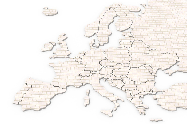 Europe carte de texture 3d - Photo, image