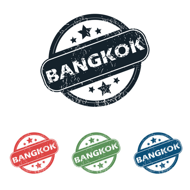 Round Bangkok city stamp set - Vektor, Bild