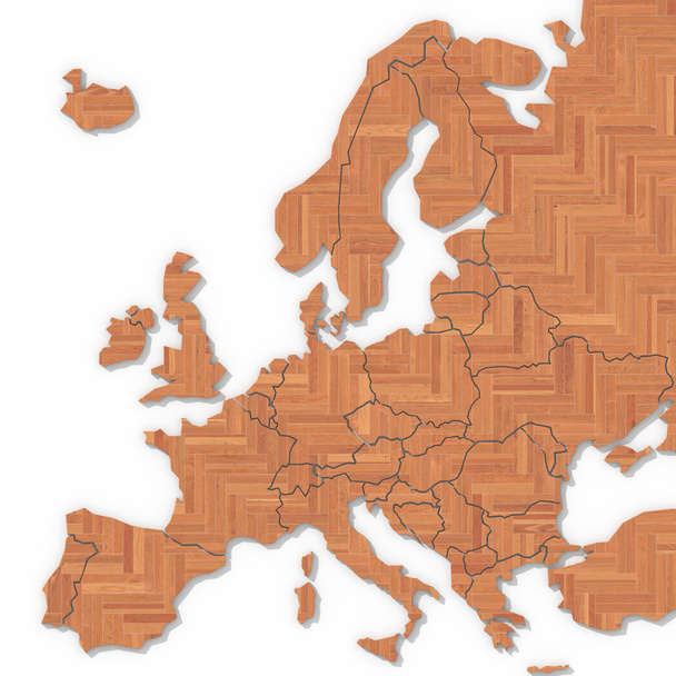 Europa Mapa de textura 3D
 - Foto, Imagem