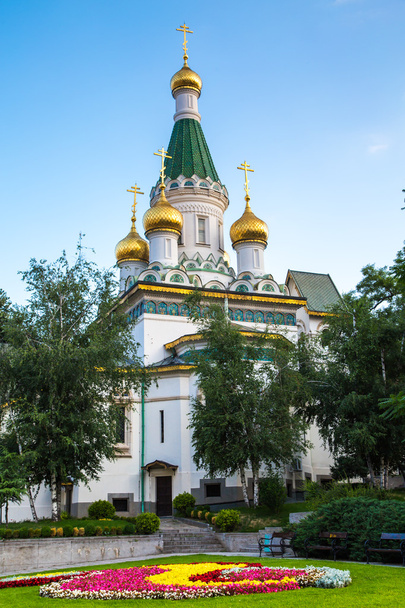 A igreja russa no centro da cidade de Sófia, Bulgária
 - Foto, Imagem