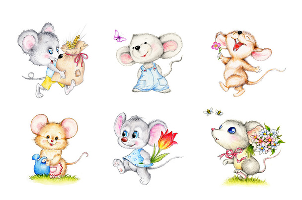 Seis ratones lindos
 - Foto, imagen